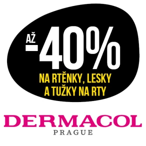 Sleva až 40 % na rtěnky, lesky a tužky na rty značky Dermacol