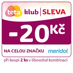 Využijte klubové nabídky - Sleva 20 Kč na celou značku Meridol při koupi 2 ks v libovolné kombinaci