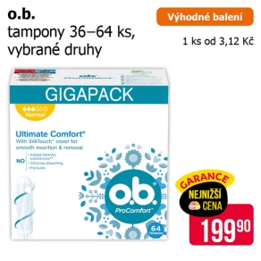 Sleva na produkty o.b.