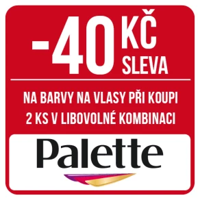 Sleva 40 Kč na barvy na vlasy značky Palette při koupi 2 ks v libovolné kombinaci