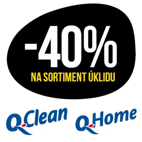 Sleva 40 % na sortiment úklidu značek Q-Home a Q-Clean