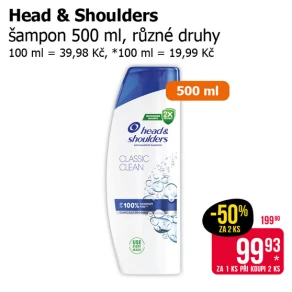 Sleva na produkty Head & Shoulders