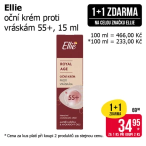 Akce 1+1 zdarma na celou značku Ellie v libovolné kombinaci