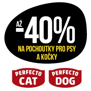 Sleva až 40 % na pochoutky pro psy a kočky značek Perfecto Cat a Perfecto Dog