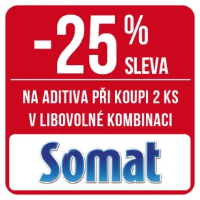 Sleva 25 % na aditiva značky Somat při koupi 2 ks v libovolné kombinaci
