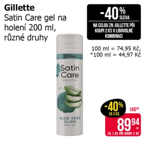 Sleva na produkty Gillette