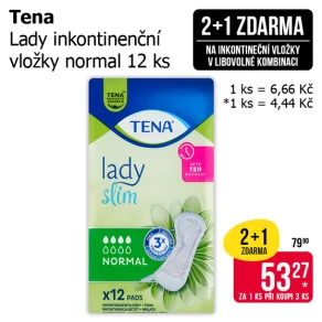Akce 2+1 zdarma na inkontinenční vložky v libovolné kombinaci