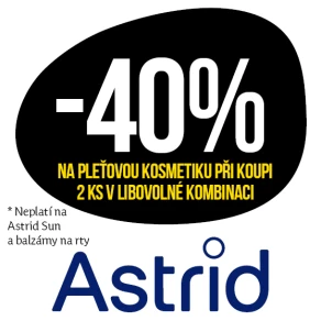 Sleva 40 % na pleťovou kosmetiku značky Astrid při koupi 2 ks v libovolné kombinaci