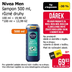 Sleva na produkty Nivea