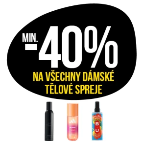 Sleva min. 40 % na všechny dámské tělové spreje