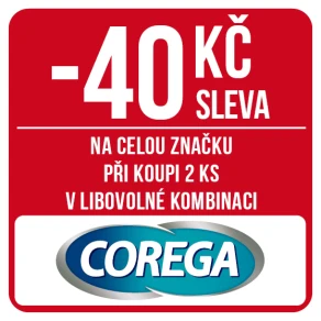 Sleva 40 Kč na celou značku Corega při koupi 2 ks v libovolné kombinaci