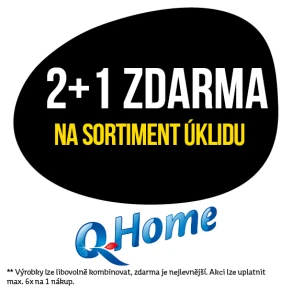 Akce 2+1 zdarma na sortiment úklidu značky Q-Home při koupi 3 ks v libovolné kombinaci