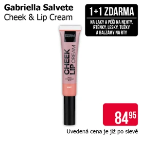 Akce 1+1 zdarma na laky a péči na nehty, rtěnky, lesky, tužky a balzámy na rty značky Gabriella Salvete