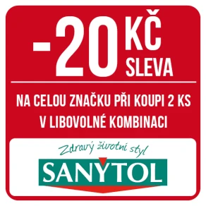 Sleva 20 Kč na celou značku Sanytol při koupi 2 ks v libovolné kombinaci
