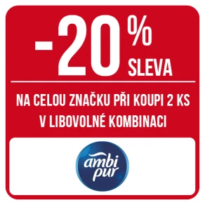 Sleva 20 % na celou značku Ambi Pur při koupi 2 ks v libovolné kombinaci