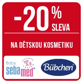 Sleva 20 % na dětskou kosmetiku značky Sebamed a Bübchen
