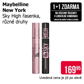 Akce 1+1 zdarma na všechny řasenky v libovolné kombinaci