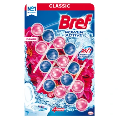 Bref Power Active Flower tuhý WC blok 4 x 50 g