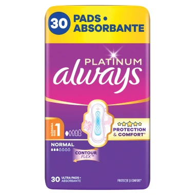 Always Platinum Normal Hygienické vložky s křidélky, vel. 1, 30 ks