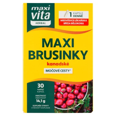 Maxi Vita Herbal Maxi brusinky kanadské 30 kapslí 14,1g