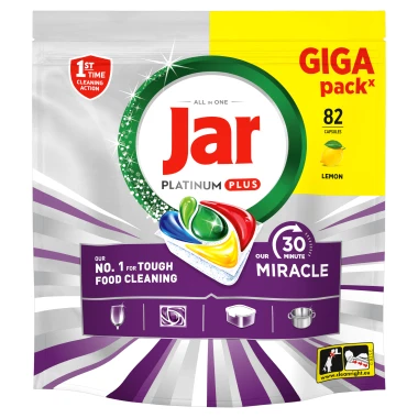 Jar Our 30 Minute Miracle Platinum Plus Kapsle do myčky nádobí 82 ks