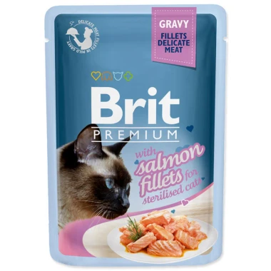 Brit Premium kapsičky pro sterilované kočky losos 85 g