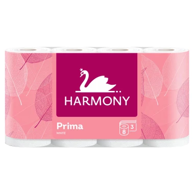 Harmony Prima White Toaletní papír 3 vrstvy 8 ks