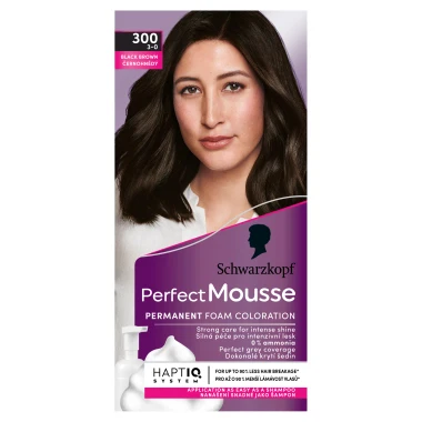 Schwarzkopf Perfect Mousse barva na vlasy Černohnědý 300 (3-0)
