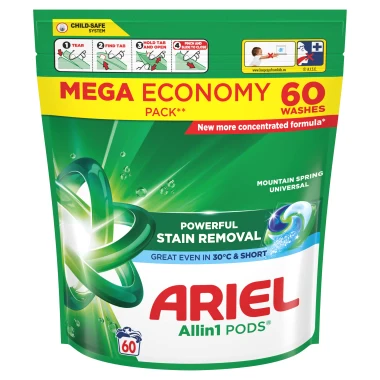Ariel Allin1 PODS Mountain Spring Universal Kapsle na praní 60 PD