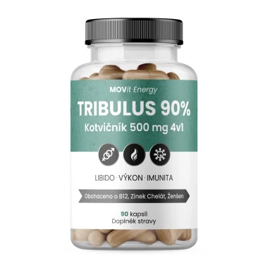 MOVit Tribulus - Kotvičník 4v1 90 kapslí