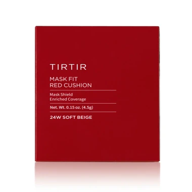 TIRTIR Mask Fit Red Cushion 24W Soft Beige Mini kompaktní make-up v houbičce 4,5 g