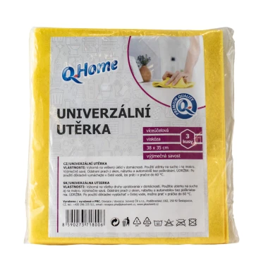 Q-Home Univerzální utěrka 38 x 35 cm 3 ks