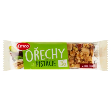 Emco Ořechy a pistácie v hořké čokoládě 35g