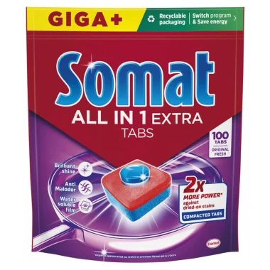 Somat All in 1 Extra tablety do myčky nádobí 100 ks