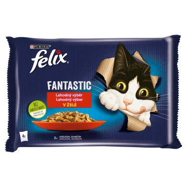 Felix Fantastic kapsičky pro kočky králík, jehněčí v želé 4 x 85g