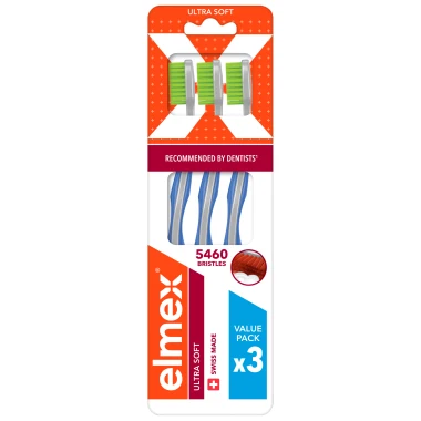 elmex® Ultra Soft zubní kartáček měkký multipack 3 ks