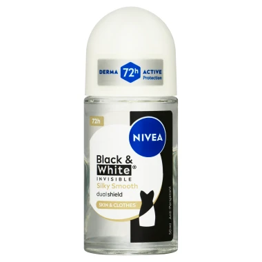 Nivea Black & White Invisible Silky Smooth Kuličkový antiperspirant 50 ml