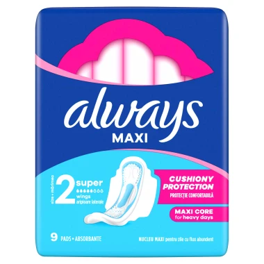 Always Classic Long Hygienické vložky s křidélky, velikost 2, 9 ks 