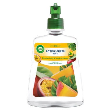 Air Wick Active Fresh náplň na vodní bázi do automatického difuzéru Maracuja a tropické mango 228ml
