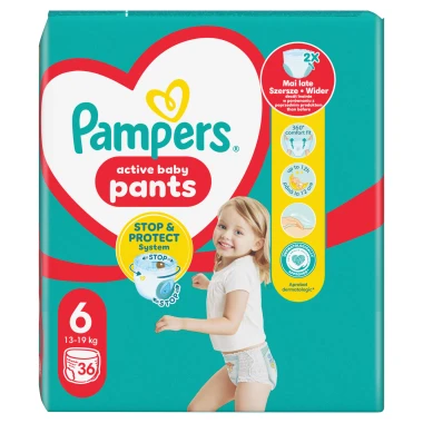 Pampers Active Baby Pants, vel. 6, 36 ks