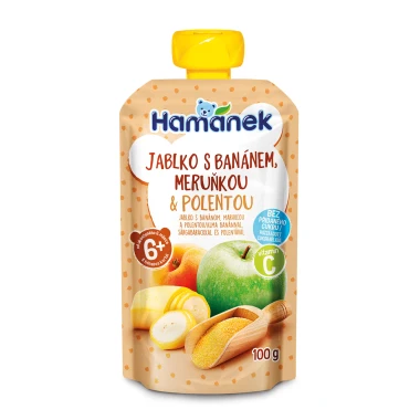 Hamánek Přesnídávka jablko s banánem a polentou 6m+ 100 g