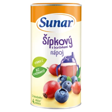 Sunar rozpustný nápoj šípkový s borůvkami 200g