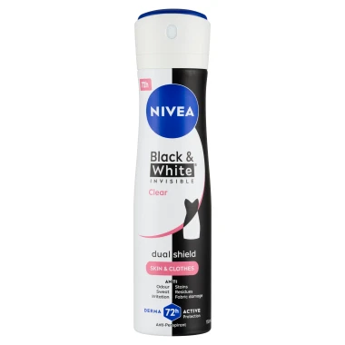 Nivea Black & White Invisible Clear Sprej antiperspirant 150 ml