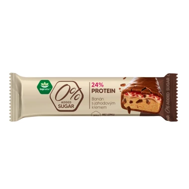 Topnatur 0% SUGAR proteinová tyčinka Banán s jahodovým krémem 40g
