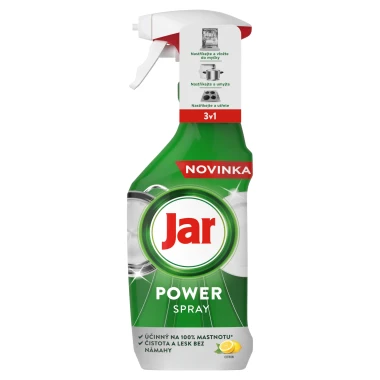 Jar Power Spray 3 v 1 Víceúčelový sprej na nádobí a do kuchyně s citronovou vůní 2 x 500 ml