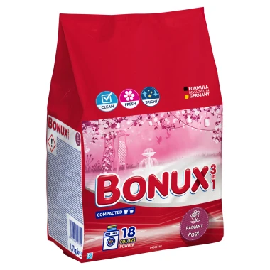 Bonux Prací prášek Radiant Rose 3v1 18 PD