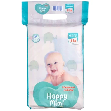 Happy Mimi Přebalovací podložky Extra velké 90x60 cm 5 ks