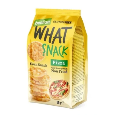 Benlian What Snack nesmažený kukuřičný snack pizza 50 g