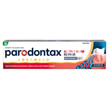 Parodontax Advanced Whitening Aktivní obnova dásní zubní pasta s fluoridem 75 ml