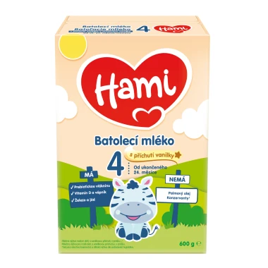 HAMI 4 batolecí mléko s příchutí vanilky 600 g